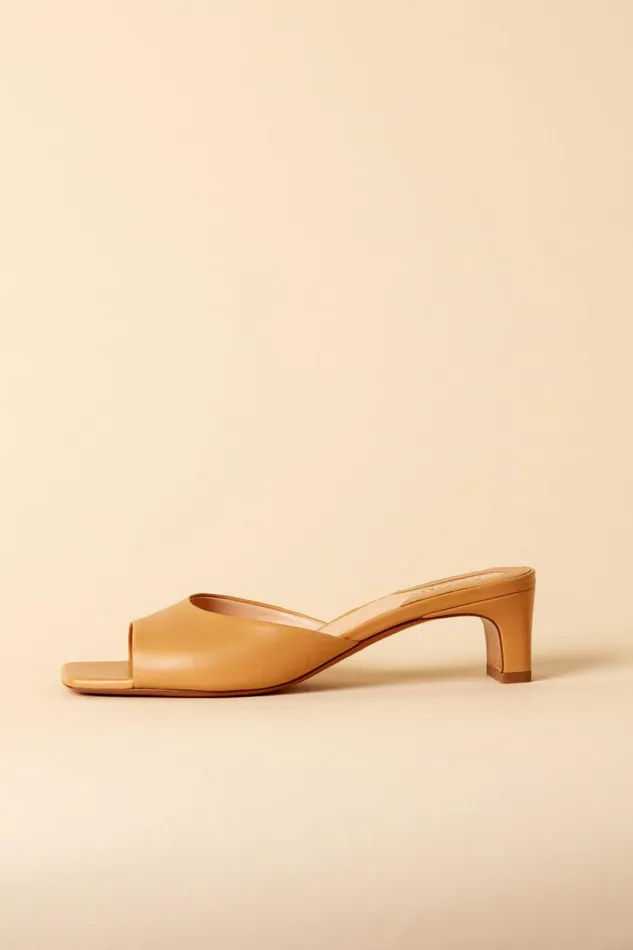 ARLETTE Mules Nappa Camel Women Rouje Shoes