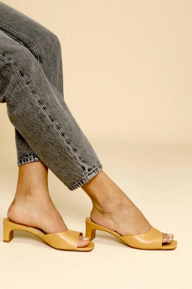 ARLETTE Mules Nappa Camel Women Rouje Shoes
