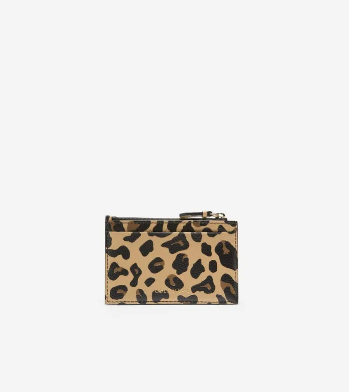 Bags And Backpacks Women Cole Haan Card Case With Zip Leopard Print Bags And Backpacks Women Cole Haan Card Case With Zip Leopard Print