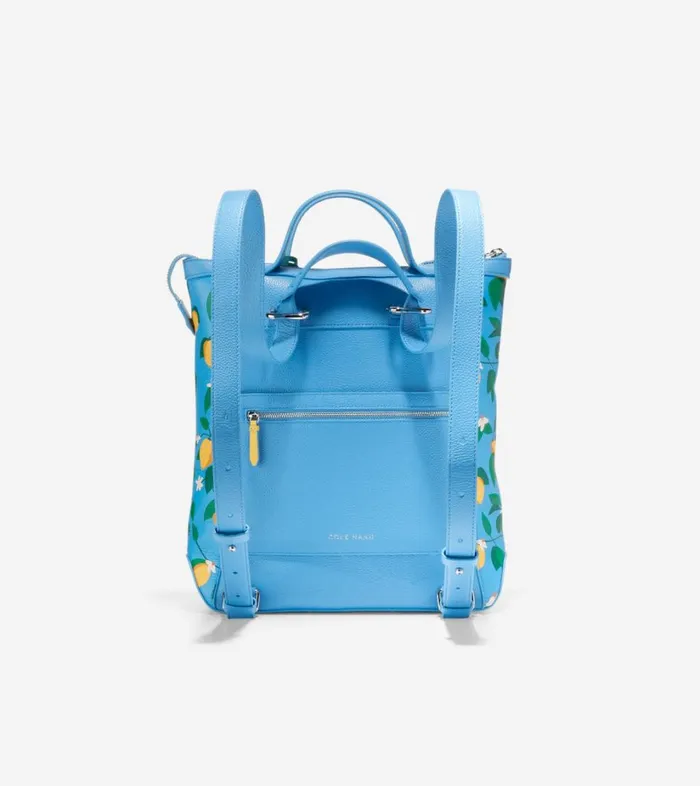 Bags And Backpacks Women Cole Haan Grand Ambition Small Convertible Luxe Backpack Lemon Print Bags And Backpacks Women Cole Haan Grand Ambition Small Convertible Luxe Backpack Lemon Print