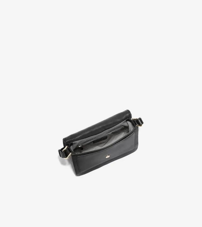 Bags And Backpacks Women Cole Haan Mini Shoulder Bag Genevieve Weave Black