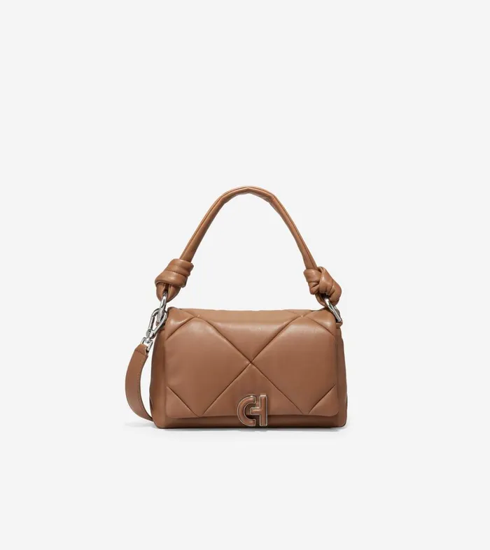 Bags And Backpacks Women Cole Haan Quilted Shoulder Bag Caramel
