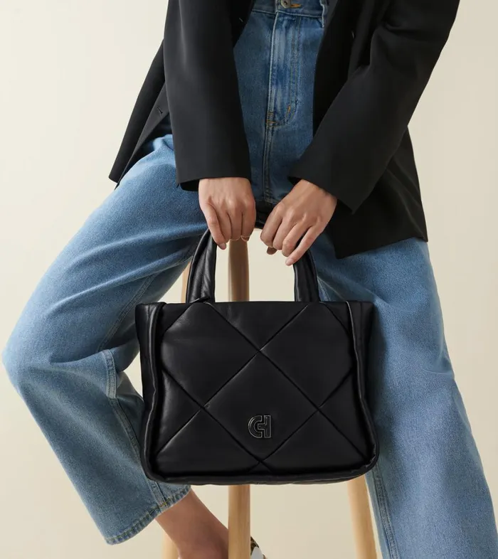 Bags And Backpacks Women Cole Haan Quilted Tote Bag Black Bags And Backpacks Women Cole Haan Quilted Tote Bag Black