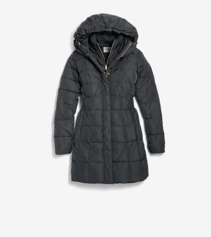 Bags And Backpacks Women Cole Haan Signature Hooded Taffeta Down Coat Black