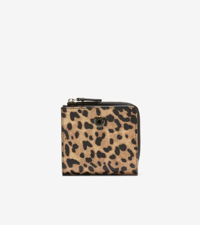 Bags And Backpacks Women Cole Haan Vartan Card Case Leopard Print Black