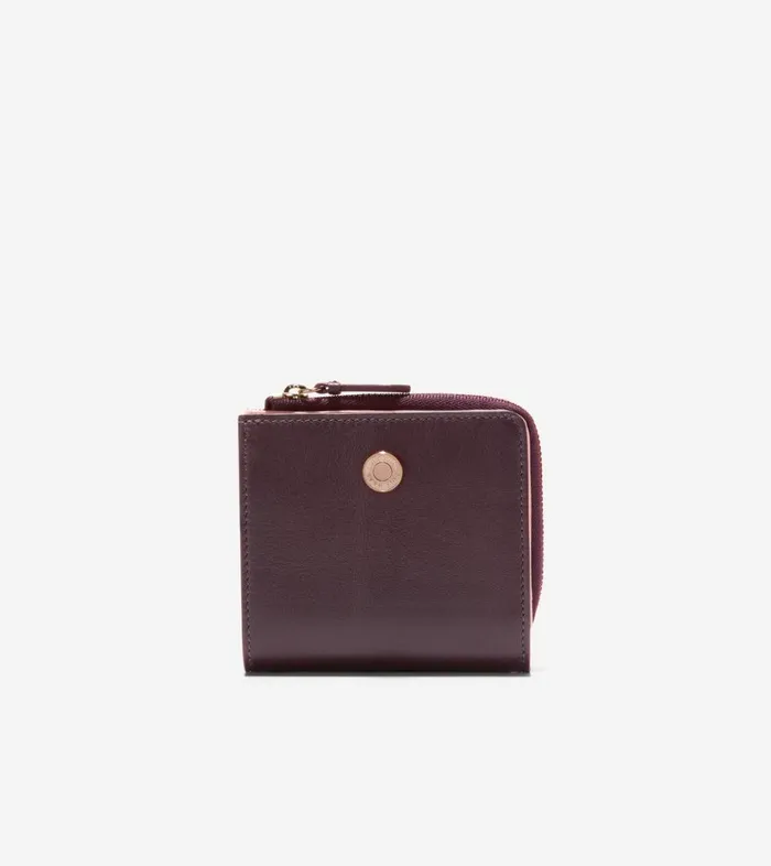 Bags And Backpacks Women Cole Haan Vartan Card Case Winetasting Dark Peony