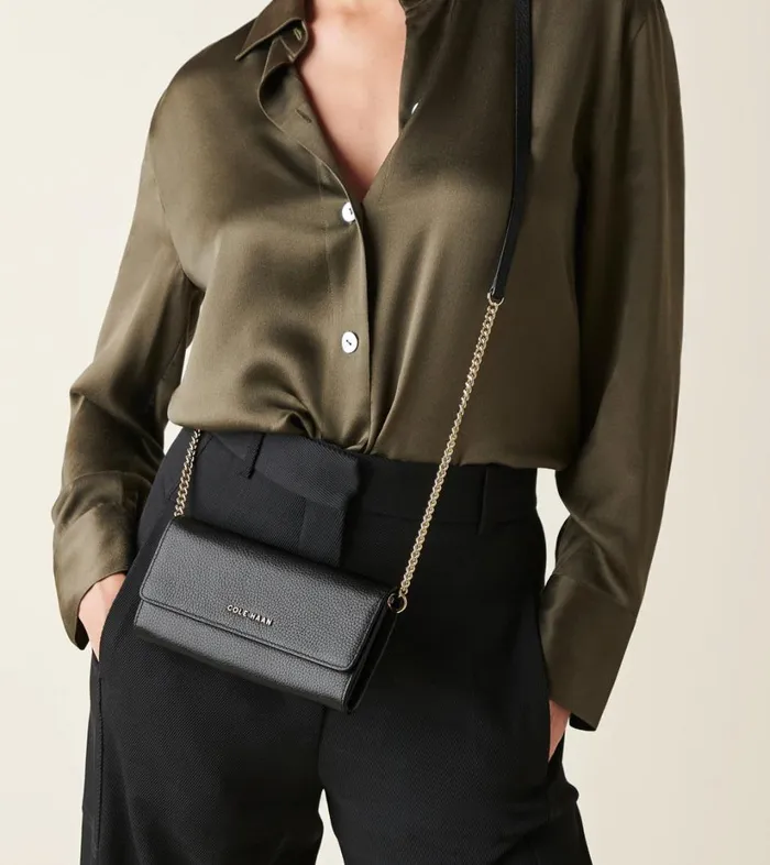 Bags And Backpacks Women Cole Haan Wallet On A Chain Black Bags And Backpacks Women Cole Haan Wallet On A Chain Black