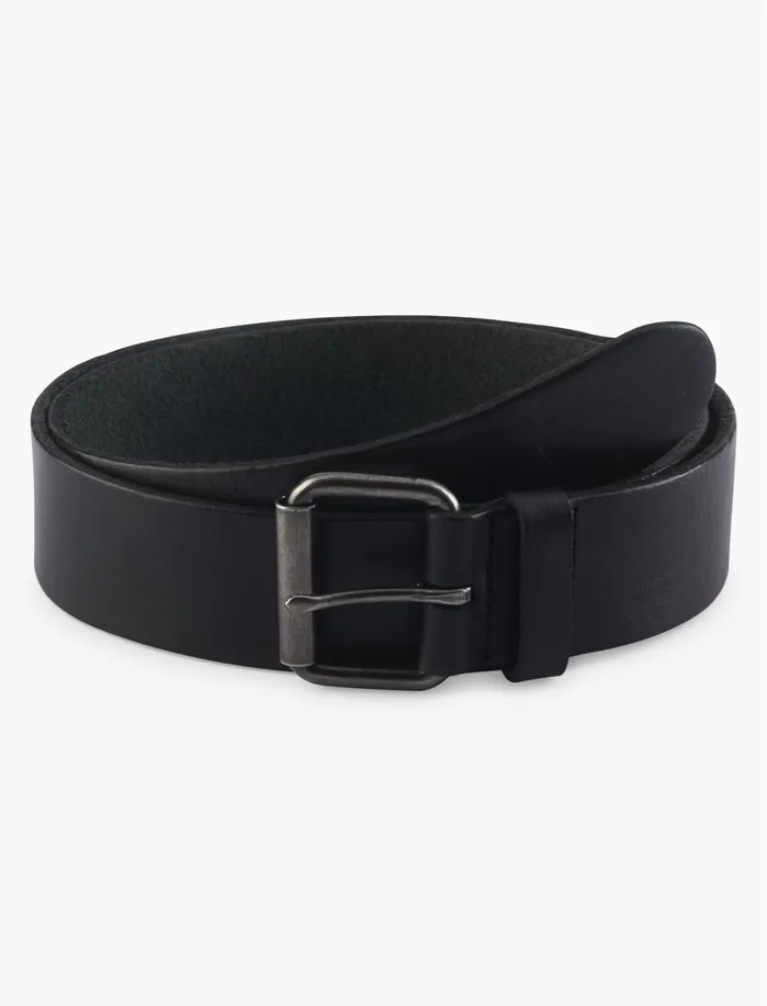 Belts Men Lucky Brand Basic Leather Belt Black