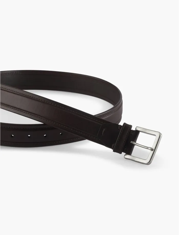 Belts Men Lucky Brand Brown Raised Center Belt Dark Brown