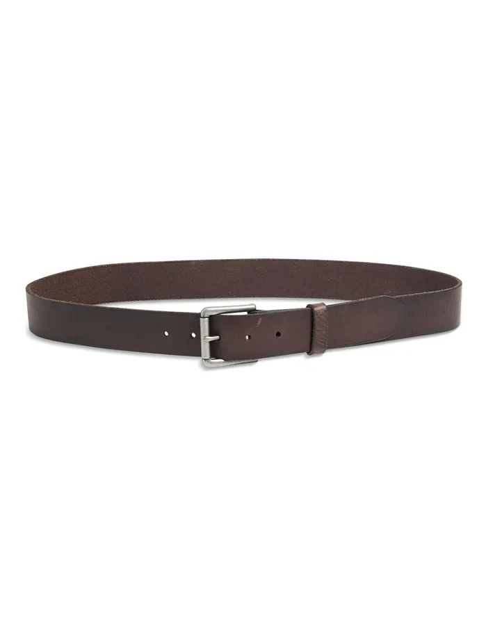 Belts Men Lucky Brand Highland Leather Belt Chocolate