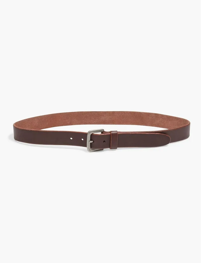 Belts Men Lucky Brand Santa Fe Leather Belt Medium Brown