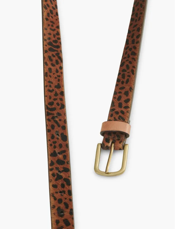 Belts Women Lucky Brand Skinny Leopard Belt Leopard Print