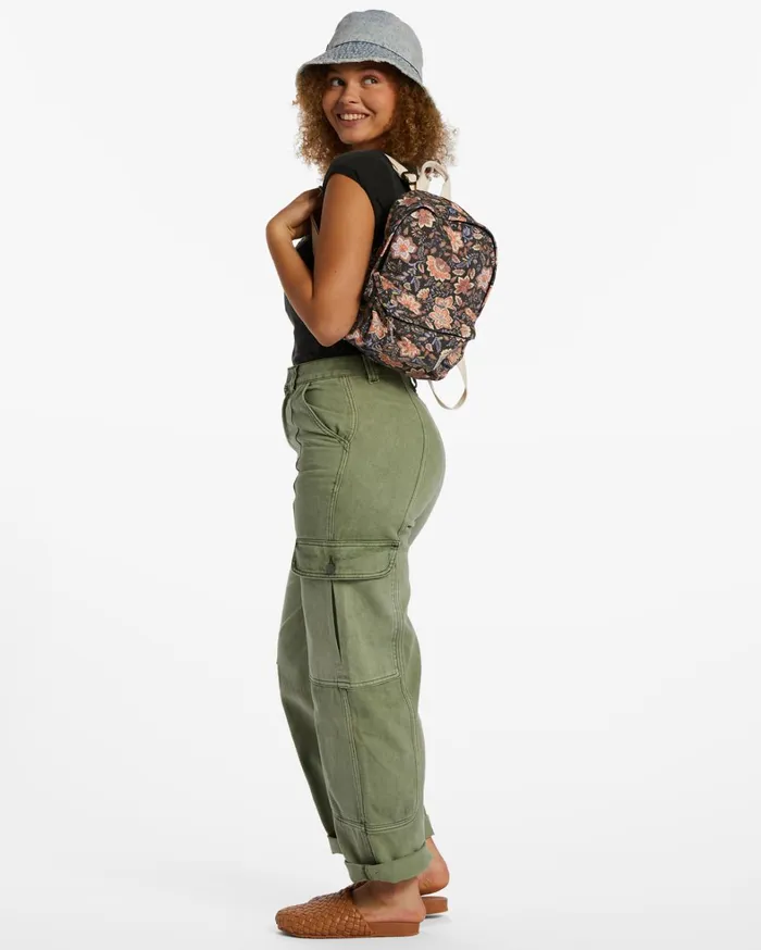 Billabong Backpacks Women Mini Mama Canvas Backpack Black Sands Billabong Backpacks Women Mini Mama Canvas Backpack Black Sands