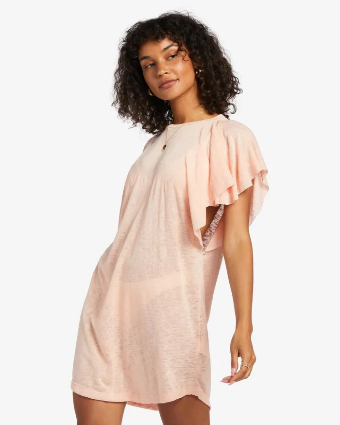 Billabong Beach Cover Ups Women Out For Waves CoverUp Dress Soft N Peachy Billabong Beach Cover Ups Women Out For Waves CoverUp Dress Soft N Peachy
