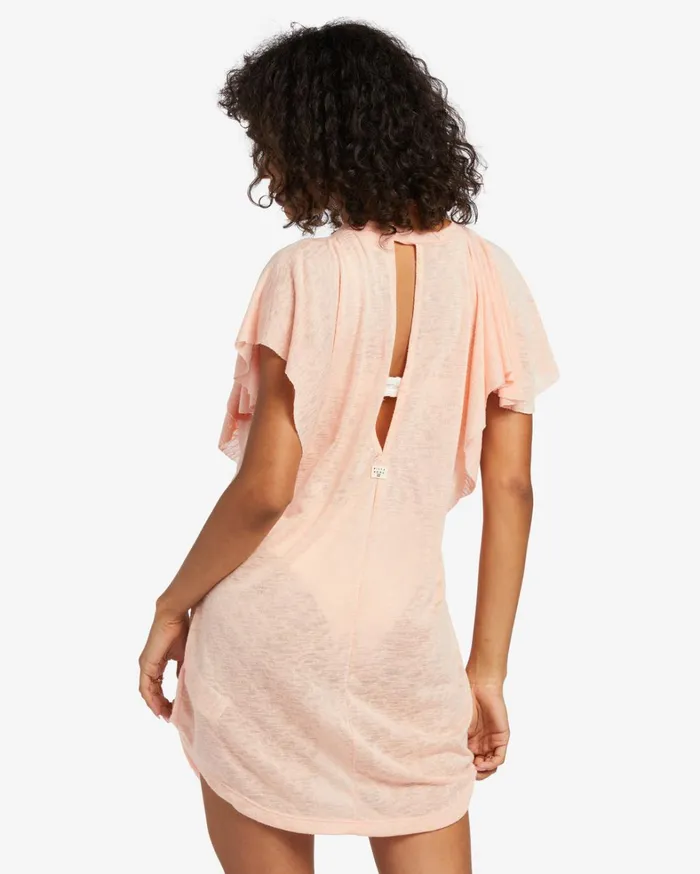 Billabong Beach Cover Ups Women Out For Waves CoverUp Dress Soft N Peachy Billabong Beach Cover Ups Women Out For Waves CoverUp Dress Soft N Peachy