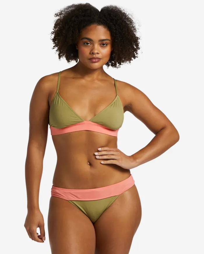 Billabong Bikinis Women ADiv Banded Triangle UPF 50 Bikini Top Cedar Billabong Bikinis Women ADiv Banded Triangle UPF 50 Bikini Top Cedar