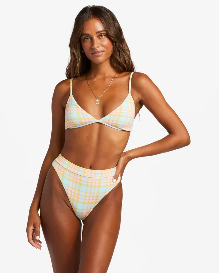Billabong Bikinis Women Check Please Charlie Triangle Bikini Top Multi