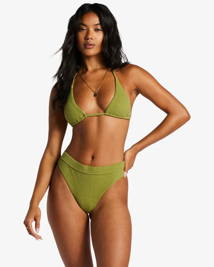 Billabong Bikinis Women So Dazed Multi Triangle Bikini Top Green Eyes