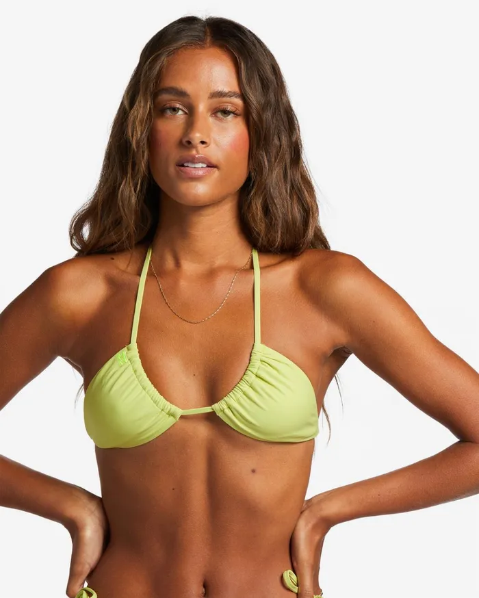 Billabong Bikinis Women Sol Searcher MultiWay Triangle Bikini Top Light Lime Billabong Bikinis Women Sol Searcher MultiWay Triangle Bikini Top Light Lime