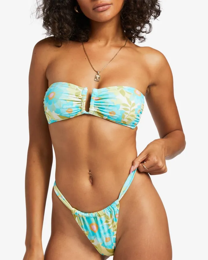 Billabong Bikinis Women Summer Sky Ruched Hike Skimpy Bikini Bottoms Multi Billabong Bikinis Women Summer Sky Ruched Hike Skimpy Bikini Bottoms Multi