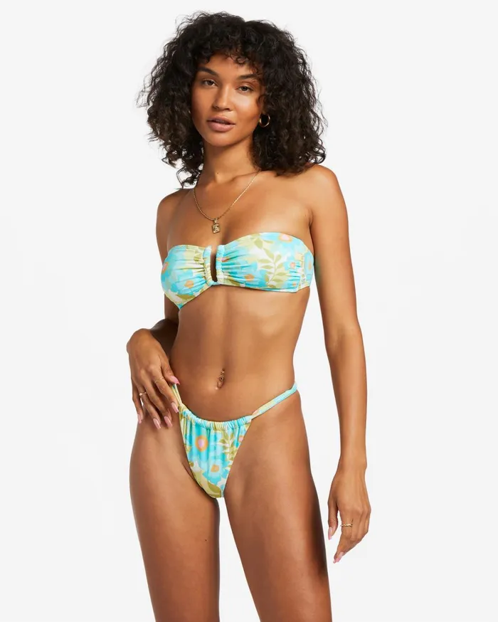 Billabong Bikinis Women Summer Sky Valerie Bandeau Bikini Top Multi Billabong Bikinis Women Summer Sky Valerie Bandeau Bikini Top Multi