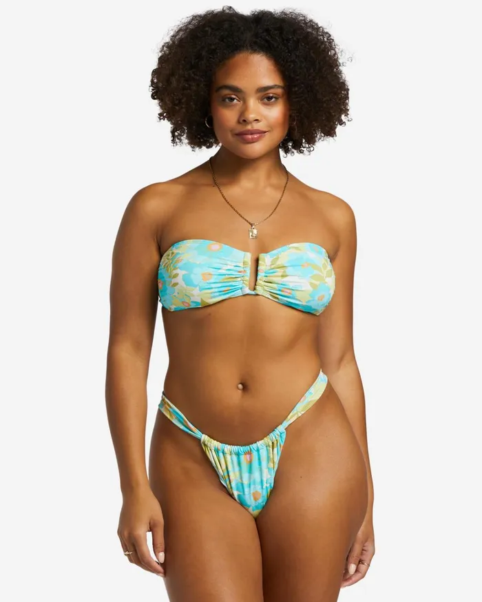Billabong Bikinis Women Summer Sky Valerie Bandeau Bikini Top Multi Billabong Bikinis Women Summer Sky Valerie Bandeau Bikini Top Multi