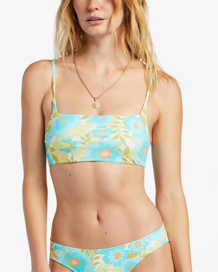 Billabong Bikinis Women Summer Sky Zoe Crop Bikini Top Multi Billabong Bikinis Women Summer Sky Zoe Crop Bikini Top Multi