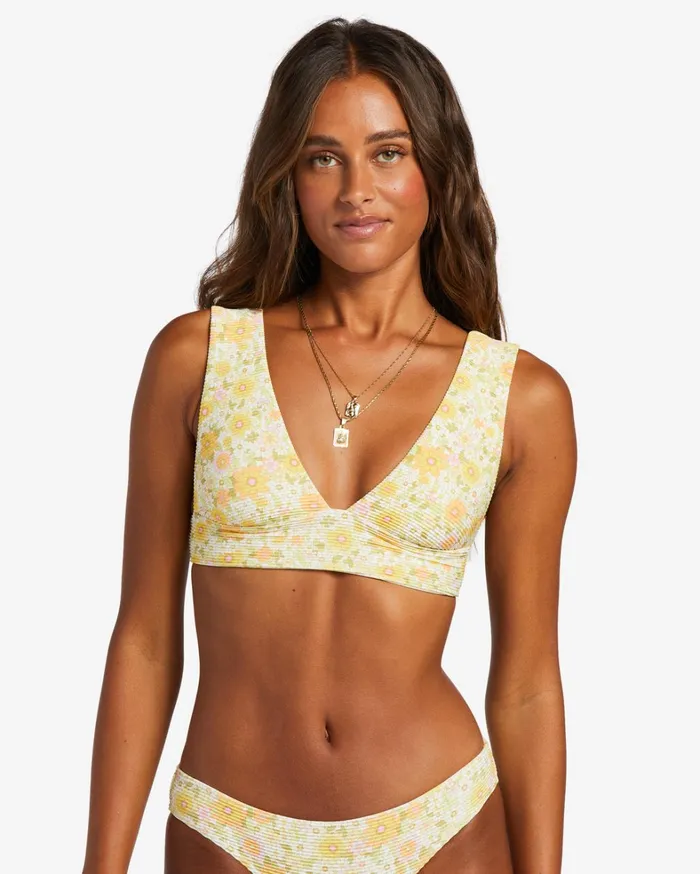 Billabong Bikinis Women Sun Worshipper Tanlines Plunge Bikini Top Multi Billabong Bikinis Women Sun Worshipper Tanlines Plunge Bikini Top Multi