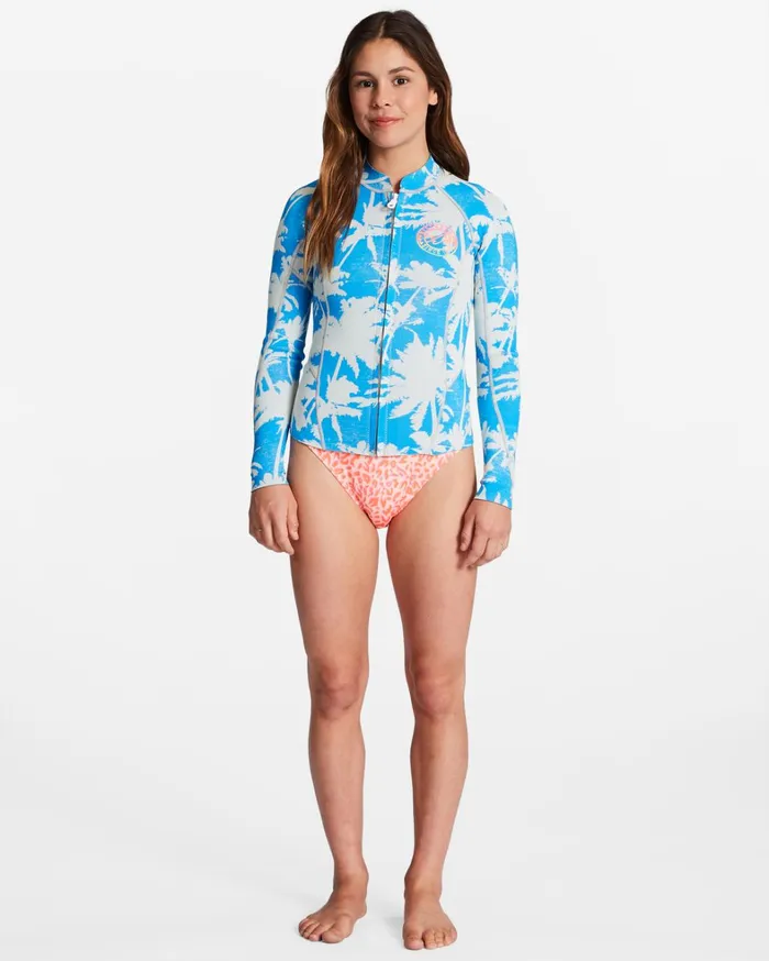 Billabong Billabong Surf Capsule Women 1mm Peeky Wetsuit Jacket Blue Hawaii Billabong Billabong Surf Capsule Women 1mm Peeky Wetsuit Jacket Blue Hawaii
