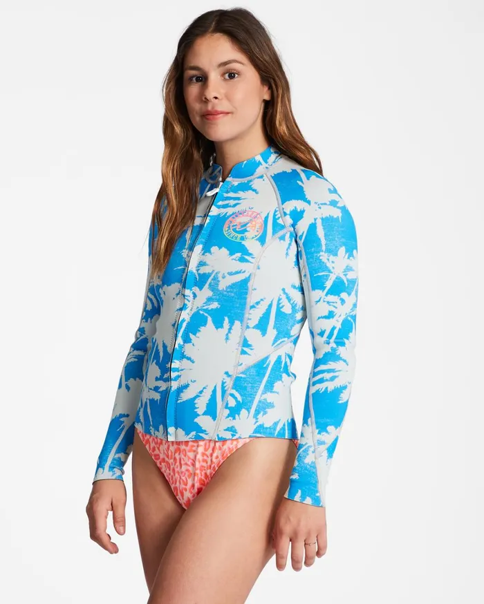 Billabong Billabong Surf Capsule Women 1mm Peeky Wetsuit Jacket Blue Hawaii Billabong Billabong Surf Capsule Women 1mm Peeky Wetsuit Jacket Blue Hawaii