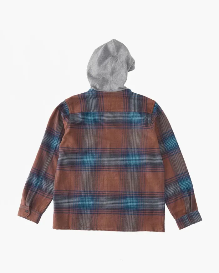 Billabong Boys039 Shirts Men Boy039s 27 Baja Hooded Flannel Shirt Port Billabong Boys039 Shirts Men Boy039s 27 Baja Hooded Flannel Shirt Port