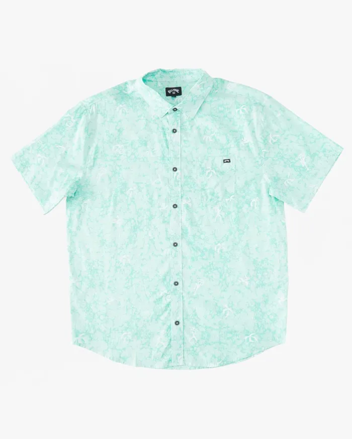 Billabong Boys039 Shirts Men Boy039s Sundays Mini Short Sleeve Shirt Mint