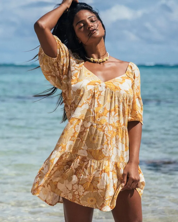 Billabong Dresses Women Dalilah Full Moon Mini Dress Rust