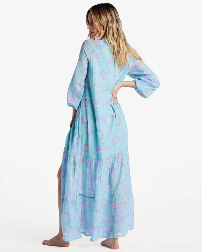 Billabong Dresses Women Daring Heart Maxi Dress Tropical Blue Billabong Dresses Women Daring Heart Maxi Dress Tropical Blue