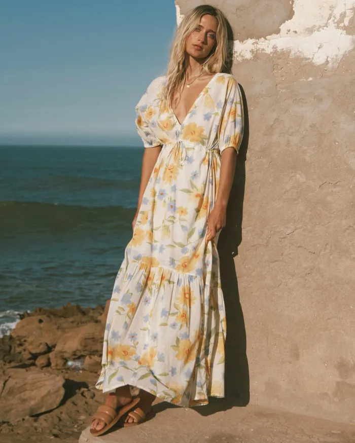 Billabong Dresses Women Lost In Love Maxi Dress Salt Crystal