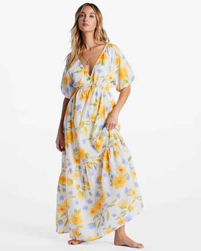 Billabong Dresses Women Lost In Love Maxi Dress Salt Crystal Billabong Dresses Women Lost In Love Maxi Dress Salt Crystal