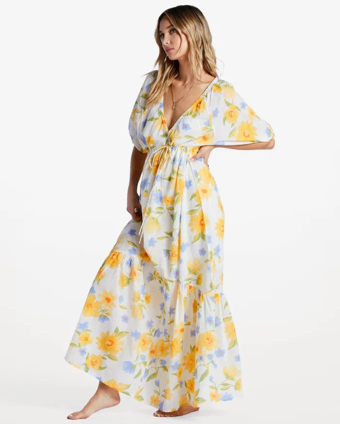 Billabong Dresses Women Lost In Love Maxi Dress Salt Crystal Billabong Dresses Women Lost In Love Maxi Dress Salt Crystal