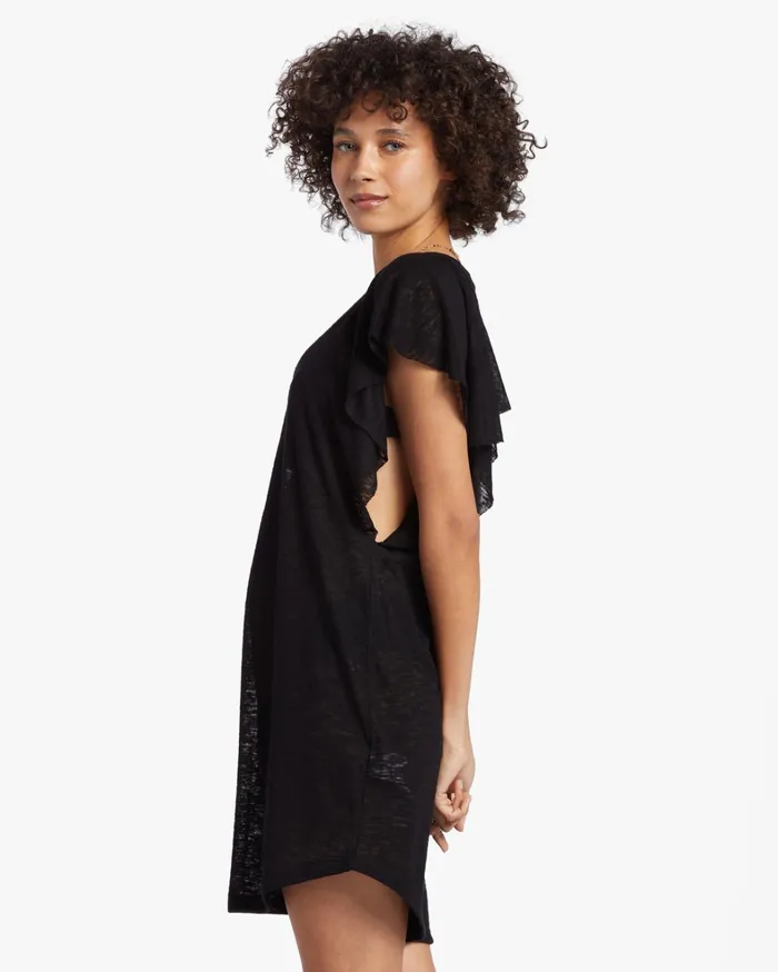 Billabong Dresses Women Out For Waves CoverUp Dress Black Pebble Billabong Dresses Women Out For Waves CoverUp Dress Black Pebble