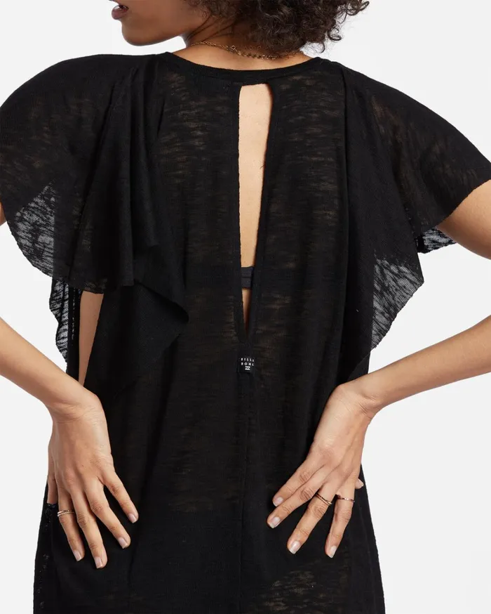 Billabong Dresses Women Out For Waves CoverUp Dress Black Pebble Billabong Dresses Women Out For Waves CoverUp Dress Black Pebble