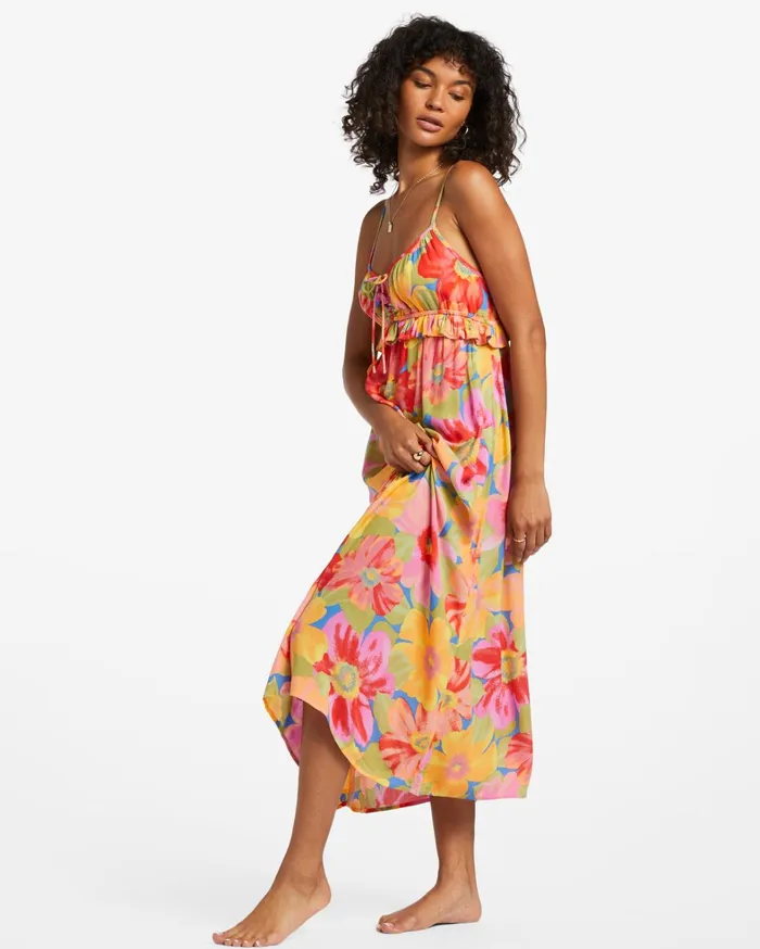 Billabong Dresses Women Rebel Heart Midi Slip Dress Multi 2 Billabong Dresses Women Rebel Heart Midi Slip Dress Multi 2
