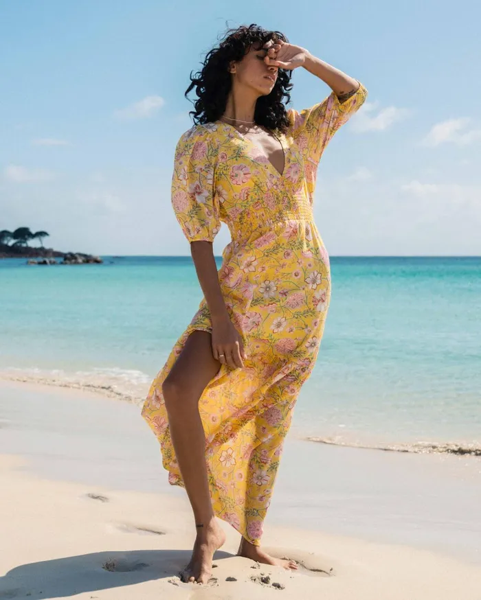 Billabong Dresses Women Spellbound Maxi Dress Golden Peach