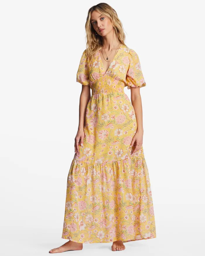 Billabong Dresses Women Spellbound Maxi Dress Golden Peach Billabong Dresses Women Spellbound Maxi Dress Golden Peach