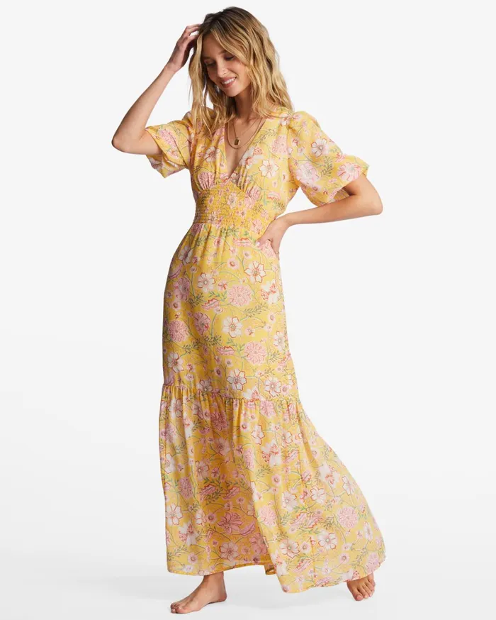 Billabong Dresses Women Spellbound Maxi Dress Golden Peach Billabong Dresses Women Spellbound Maxi Dress Golden Peach