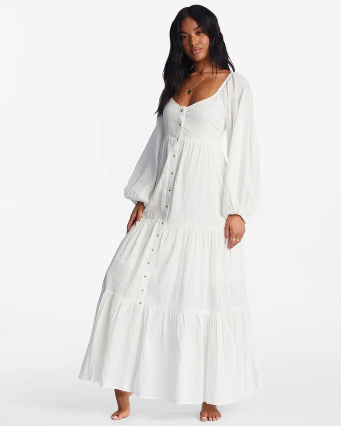 Billabong Dresses Women Starry Skies Maxi Dress Salt Crystal Billabong Dresses Women Starry Skies Maxi Dress Salt Crystal