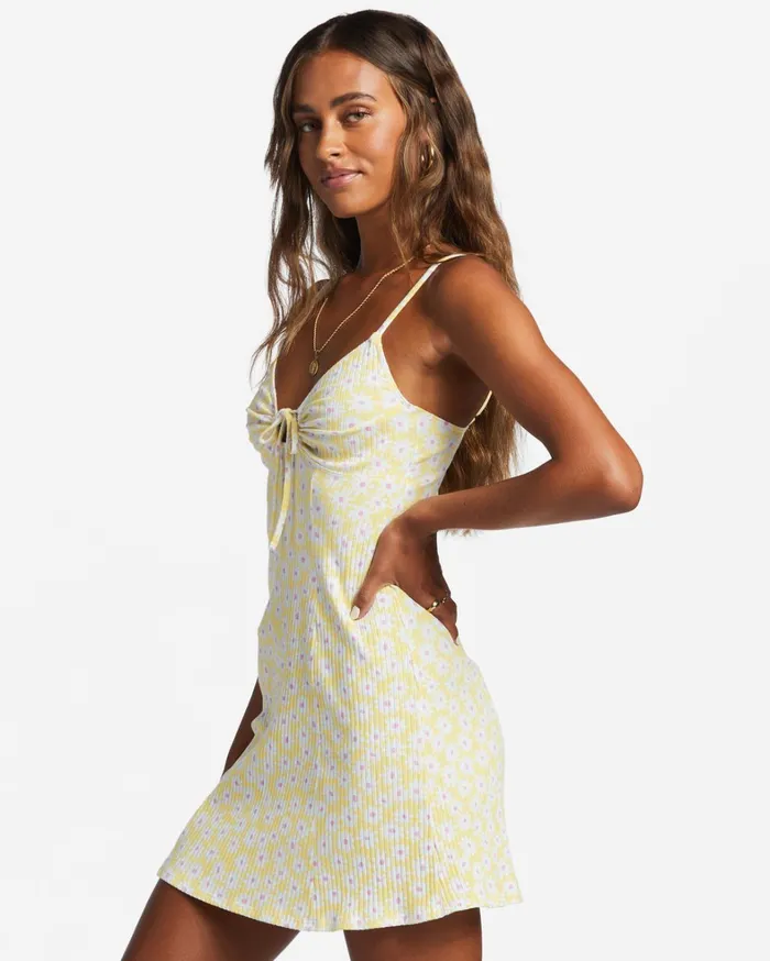 Billabong Dresses Women Sunny Garden Rib Knit Dress Sunbeam Billabong Dresses Women Sunny Garden Rib Knit Dress Sunbeam