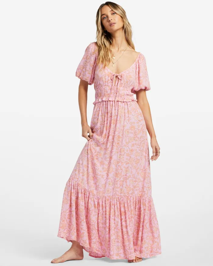 Billabong Dresses Women Sweet On You Maxi Dress Pink Trails Billabong Dresses Women Sweet On You Maxi Dress Pink Trails