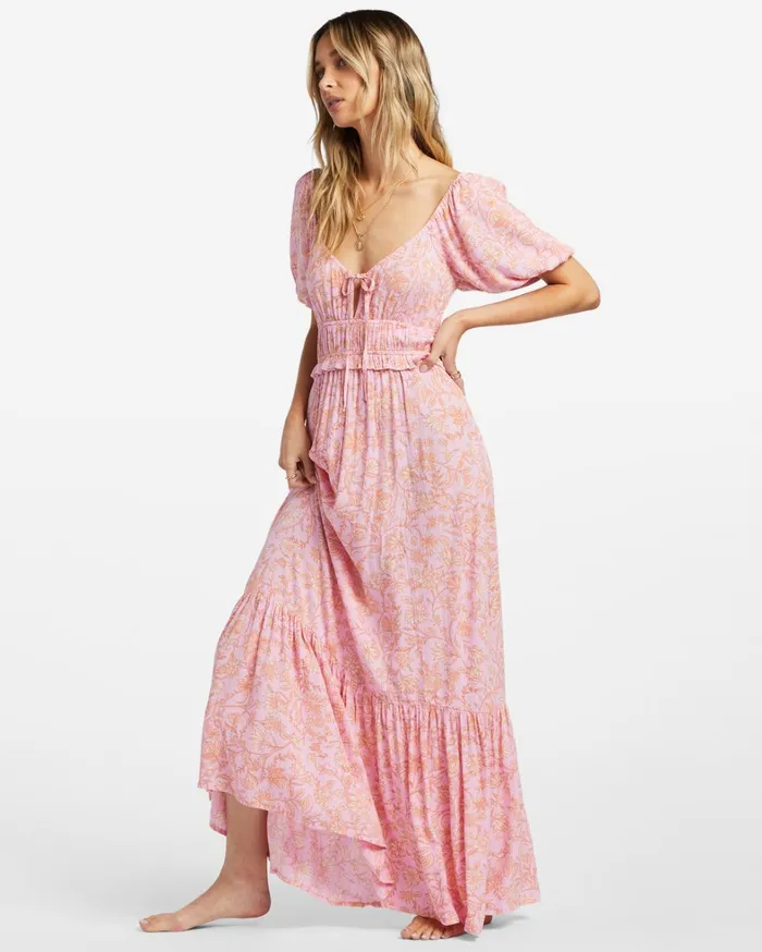 Billabong Dresses Women Sweet On You Maxi Dress Pink Trails Billabong Dresses Women Sweet On You Maxi Dress Pink Trails