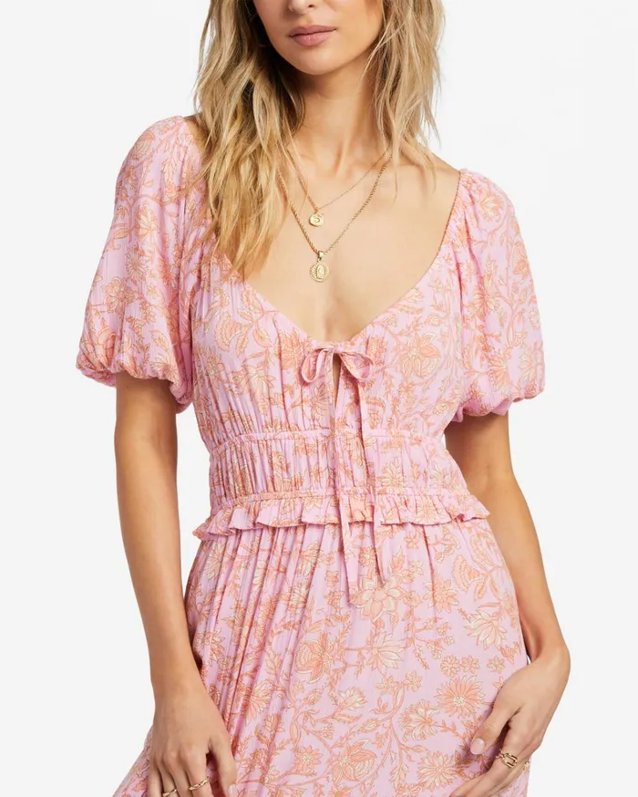 Billabong Dresses Women Sweet On You Maxi Dress Pink Trails Billabong Dresses Women Sweet On You Maxi Dress Pink Trails