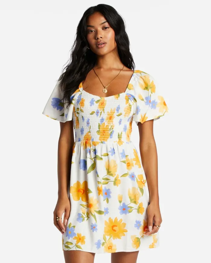 Billabong Dresses Women Sweet Side Mini Dress Salt Crystal