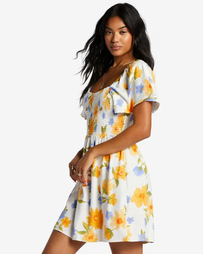 Billabong Dresses Women Sweet Side Mini Dress Salt Crystal Billabong Dresses Women Sweet Side Mini Dress Salt Crystal